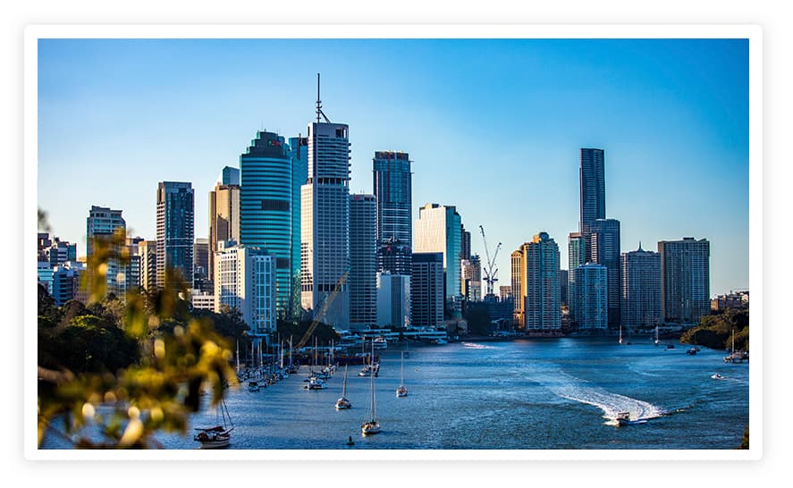 Imagen de los edificios en Brisbane